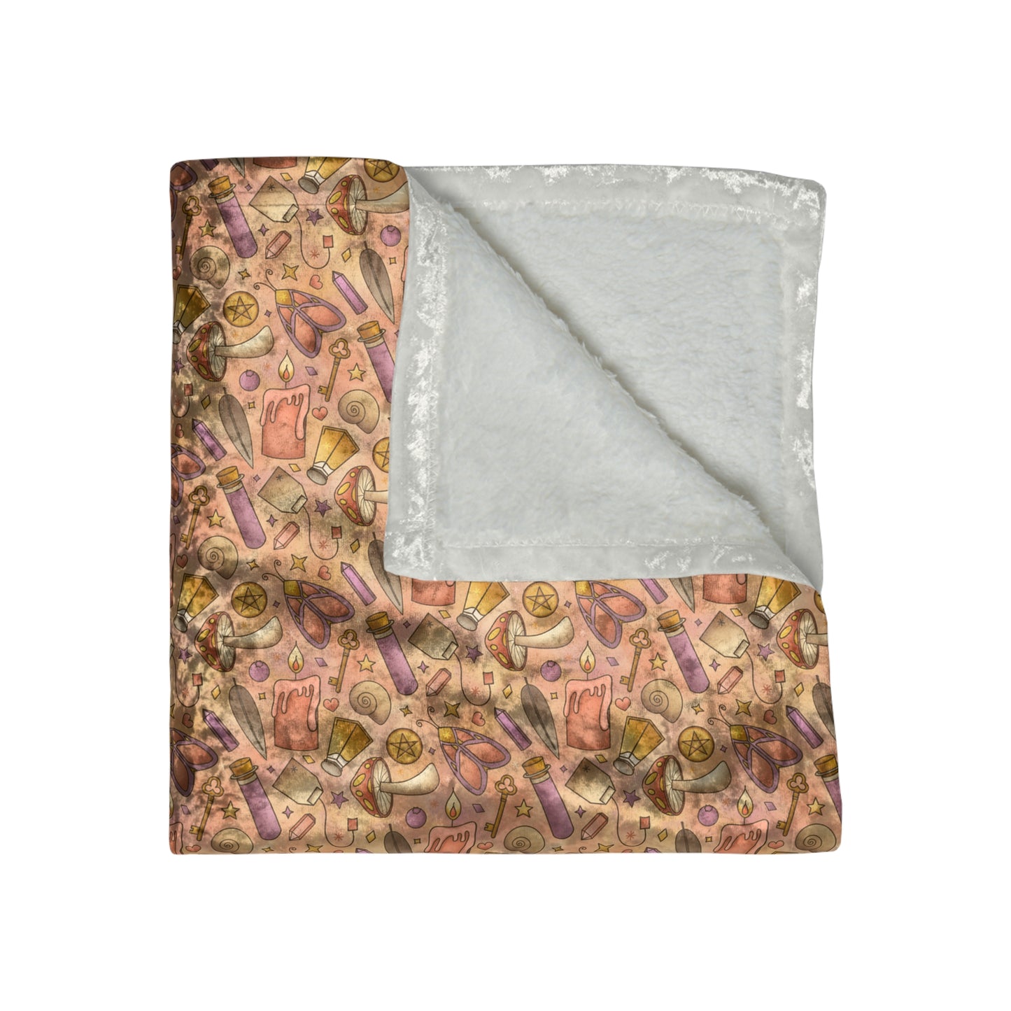 Between Myth and Legend Blanket - Crushed Velvet Blanket - Soft Warm Throw for Home Decor, Gifts, Movie Nights, Relaxation, Witch Blanket - Spiritual Blanket - Spooky Blanket